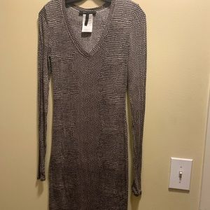 BCBGMaxAzria fitted animal print dress